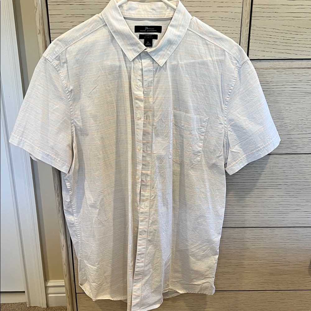 Men's White Casual Button Down Shirt